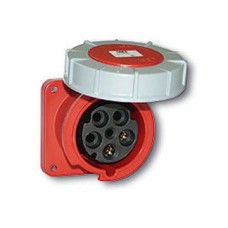 125A-3P-230V-6H-IP66 / 67 watertight socket Recessed straight