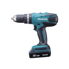 18V battery-powered hammer drill Makita HP457DWE
